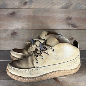 vintage orvis mens size 11 shoes brown leather chukka gumsole boots